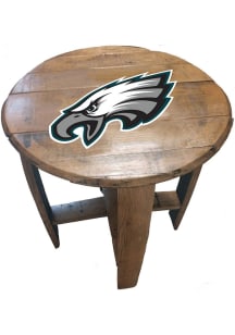 Imperial Philadelphia Eagles Oak Barrel Table Brown End Table