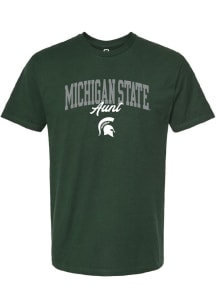 Summit Sportswear Michigan State Spartans Womens Green Aunt Short Sleeve T-Shirt
