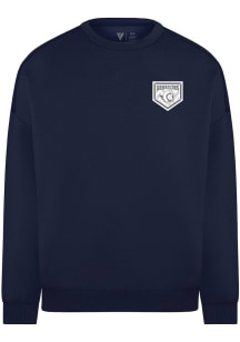 Levelwear Ottawa Senators Mens Navy Blue Luxe Signature Crew Paragon Long Sleeve Fashion Sweatshir..