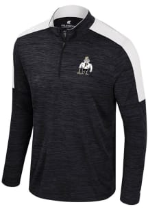 Colosseum Purdue Boilermakers Mens Black Consistency Long Sleeve Qtr Zip Pullover