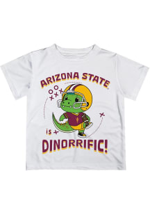 Vive La Fete Arizona State Sun Devils Youth White Dino-Riffic Short Sleeve T-Shirt