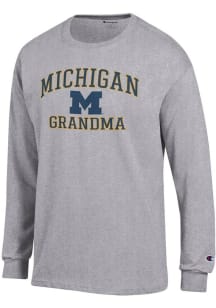 Champion Michigan Wolverines Grey Grandma Jersey Long Sleeve T Shirt