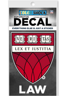 Harvard Crimson Stacked Law School Auto Decal - Crimson