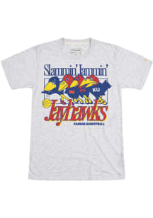 Homefield Kansas Jayhawks Grey Slammin 'Jammin' Short Sleeve Fashion T Shirt