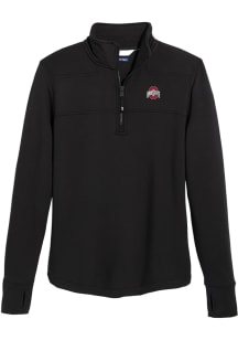 Vineyard Vines Ohio State Buckeyes Womens Black Dreamcloth Shep Shirt Qtr Zip