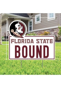 Florida State Seminoles School Bound Yard Sign - White