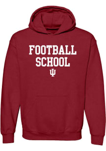 Indiana Hoosiers Mens Crimson Football School Long Sleeve Hoodie