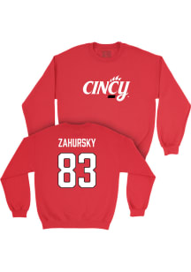 Devyn Zahursky  Campus Ink Cincinnati Bearcats Youth Red NIL Legacy Long Sleeve Crew Sweatshirt