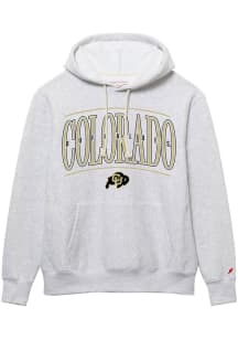 Colorado Buffaloes Mens Ash Arch Mascot Long Sleeve Hoodie