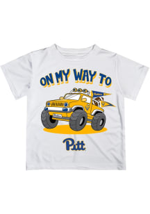 Vive La Fete Pitt Panthers Infant On My Way Short Sleeve T-Shirt White