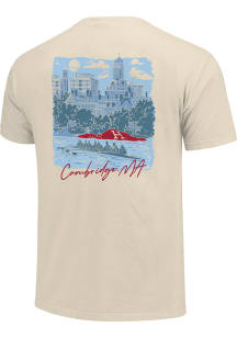 Harvard Crimson Ivory Hand Drawn Cityscape Short Sleeve T Shirt