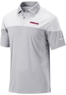 Columbia Arizona Wildcats Mens Grey Heat Seal Omni Wick Best Ball Short Sleeve Fashion Polo
