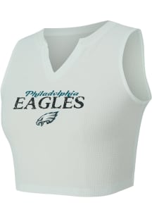 Concepts Sport Philadelphia Eagles Womens White Scalloped Tank Top