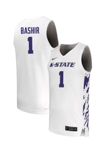 Abdi Bashir  Nike K-State Wildcats White NIL Name And Number Jersey
