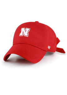 47 Nebraska Cornhuskers Red Bow Back Clean Up Womens Adjustable Hat