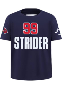 Spencer Strider  Atlanta Braves Boys Navy Blue Classic Short Sleeve T-Shirt