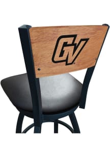 Grand Valley State Lakers Vinyl Seat Maple Back Swivel Pub Stool - Black