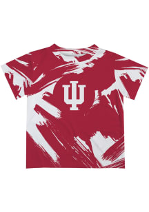 Vive La Fete Indiana Hoosiers Infant Paint Brush Short Sleeve T-Shirt Crimson
