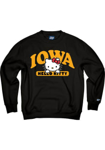 Blue 84 Iowa Hawkeyes Womens Black Quick Look Crew Sweatshirt
