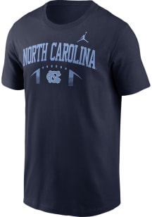 Nike North Carolina Tar Heels Navy Blue Football Fade Short Sleeve T Shirt