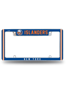 New York Islanders Classic All Over Chrome License Plate Frame - White