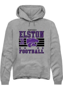 Monterrio Elston K-State Wildcats Mens Grey Football NIL Striped Player Hood