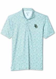 Johnnie O Baylor Bears Mens Green Gridiron Short Sleeve Fashion Polo