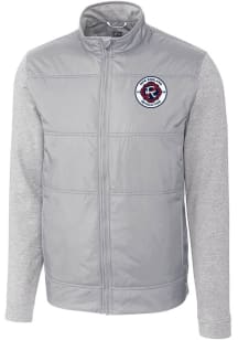 Cutter and Buck New England Revolution Mens Grey Stealth Light Weight Jacket
