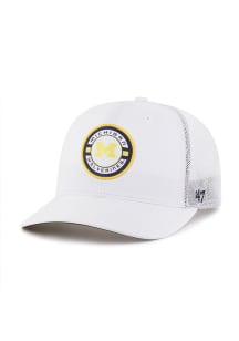 47 Michigan Wolverines Brrr Strand Trucker Adjustable Hat - White