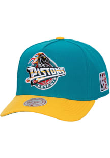 Mitchell and Ness Detroit Pistons Legendary Away Adjustable Hat - Teal