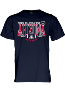 Blue 84 Arizona Wildcats Navy Blue 2026 Holiday Bowl Short Sleeve T Shirt