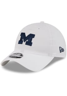New Era Michigan Wolverines Ripstop Stretch 9TWENTY Adjustable Hat - White