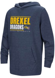 Colosseum Drexel Dragons Youth Navy Blue Team Wordmark Long Sleeve Hoodie
