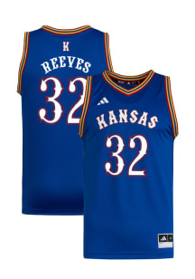 Christian Reeves  Adidas Kansas Jayhawks Royal Blue NIL Name And Number Jersey