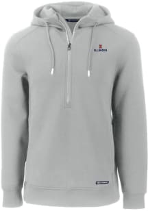 Cutter and Buck Illinois Fighting Illini Mens Ash Roam Hood