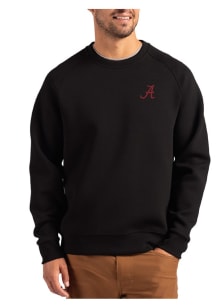 Cutter and Buck Alabama Crimson Tide Mens Black Roam Long Sleeve Crew Sweatshirt
