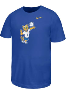 Nike Pitt Panthers Youth Blue Volleyball Roc Short Sleeve T-Shirt