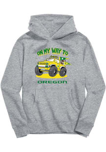 Vive La Fete Oregon Ducks Youth Grey On My Way Long Sleeve Hoodie