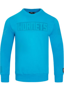 Pro Standard Charlotte Hornets Mens Teal Triple Teal Long Sleeve Fashion Sweatshirt
