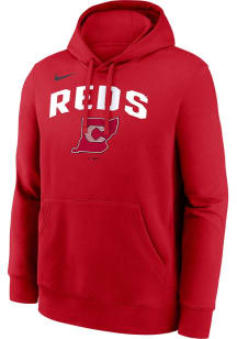 Nike Cincinnati Reds Mens Red Fanwear City Connect Club Long Sleeve Hoodie