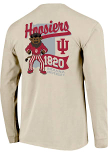 Indiana Hoosiers Ivory State Wide Script Mascot Long Sleeve T Shirt