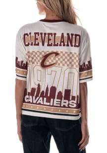 Cleveland Cavaliers Womens Boxy Mesh Fashion Basketball Jersey - White