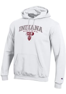 Champion Indiana Hoosiers Mens White Pill Box Mom Powerblend Long Sleeve Hoodie
