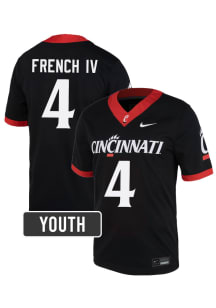 JC French IV Cincinnati Bearcats Youth Black Nike NIL Name And Number Football Jersey
