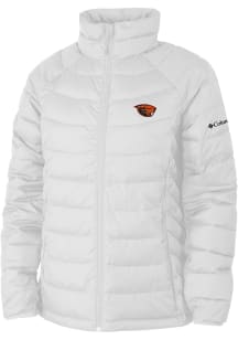 Columbia Oregon State Beavers Womens White Powder Lite Heavy Weight Jacket