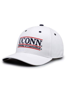 UConn Huskies Bar Cap Adjustable Hat - White