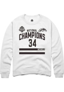 Owen Michaels Western Michigan Broncos Mens White NIL 2025 National Champions Shirzee Player Crew