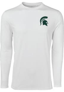 Greyson Michigan State Spartans Mens White Guide Stadium Series Long Sleeve Crew Sweatshrt