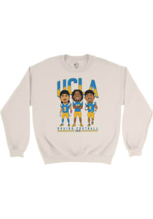 Campus Ink  UCLA Bruins Mens Ivory Caricature Player Crew