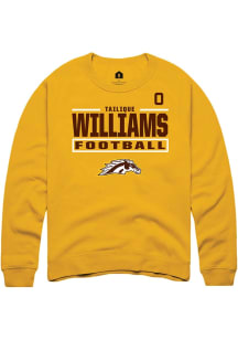 Tailique Williams Western Michigan Broncos Mens Gold Football NIL Stacked Box Player Crew